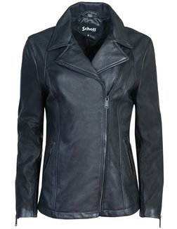 Schott N.Y.C. 536W Women's 23 Waxy Natural Grain Cowhide Perfecto®  Asymmetrical Leather Jacket