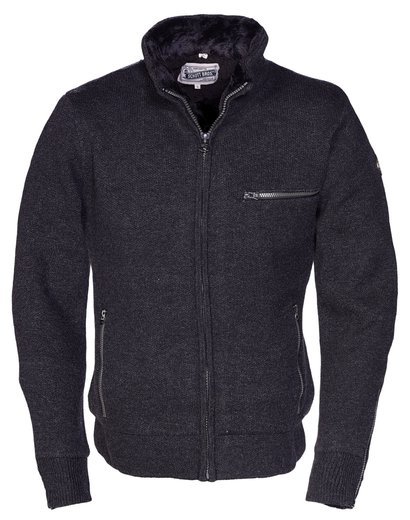 Men's Cotton Fitted Cafe Sweater Jacket