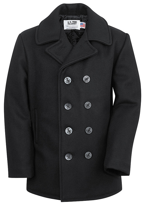 Long Pea Coat (front)