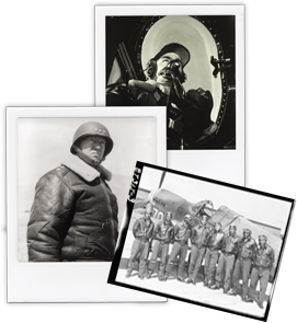 Vintage photos of fighter pilots in their leather jackets / General George Patton in sheepskin leather jacket